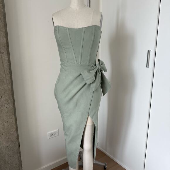 V. Chapman Liliana Dress in Sage Sz 2 - Picture 1 of 6